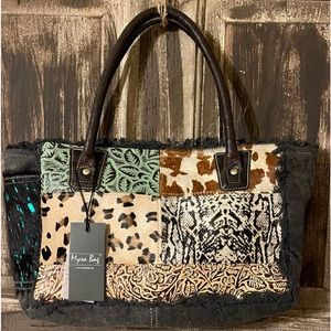 Myra Hairon Bag - Animal Print NWT